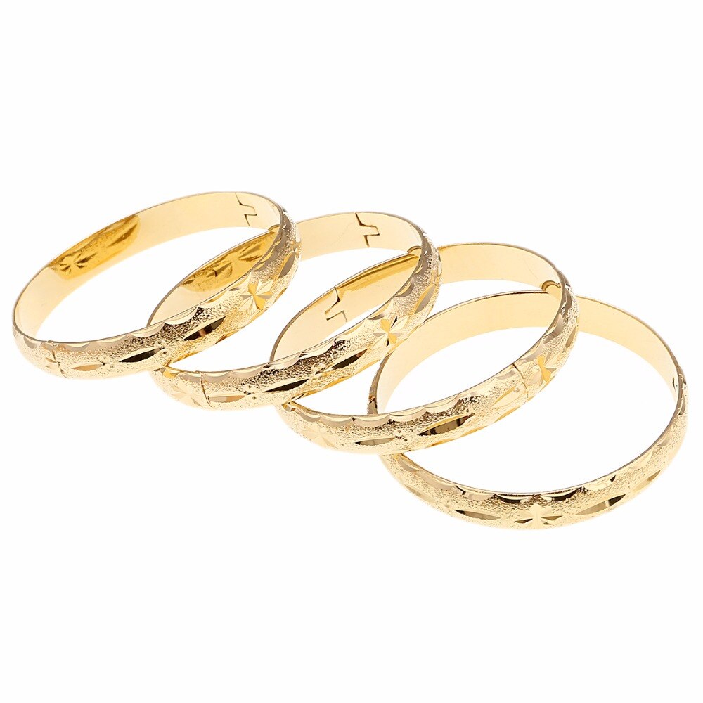 24k Gold Bangle Bracelet Set (4 pcs) 24k Gold Bangle Bracelet Set (4 pcs)
