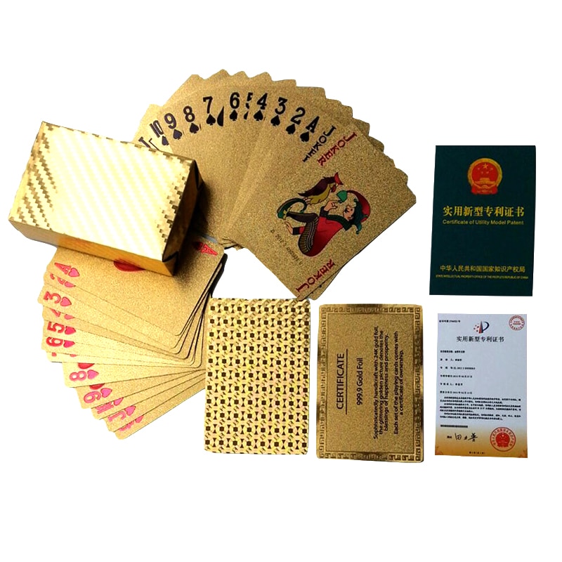 24K Gold Plastic Playing Cards 24K Gold Plastic Playing Cards