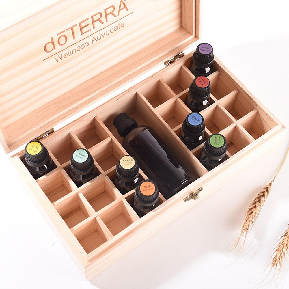25 Grids Wooden Essential Oil Storage Box 25 Grids Wooden Essential Oil Storage Box