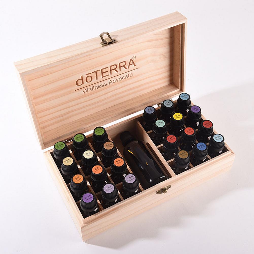 25 Grids Wooden Essential Oil Storage Box 25 Grids Wooden Essential Oil Storage Box
