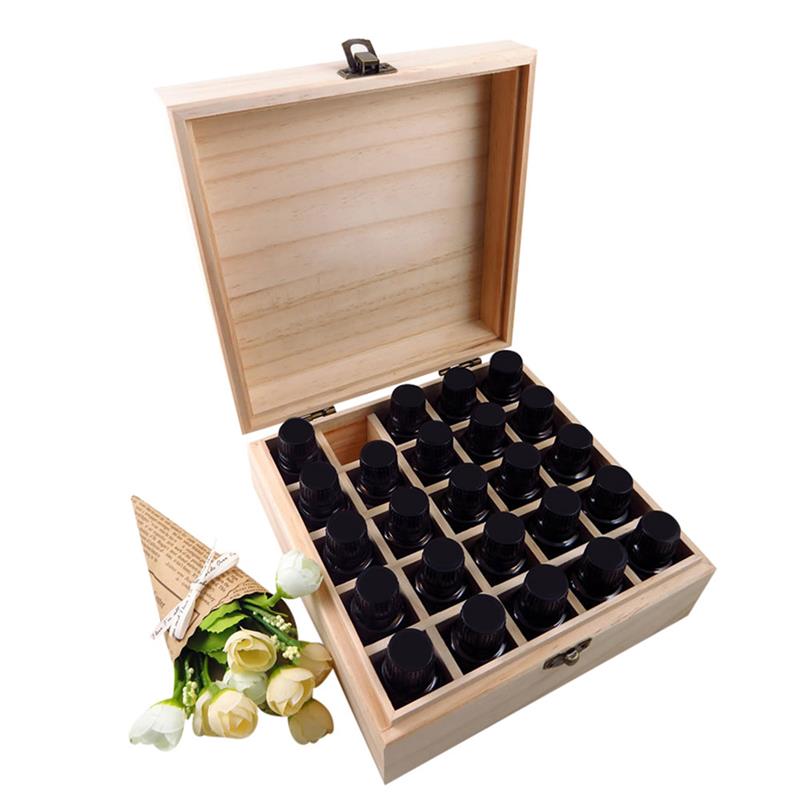 25 Slots Wooden Box for Essential Oils 25 Slots Wooden Box for Essential Oils