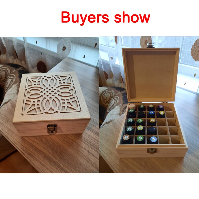 25 Slots Wooden Box for Essential Oils 25 Slots Wooden Box for Essential Oils