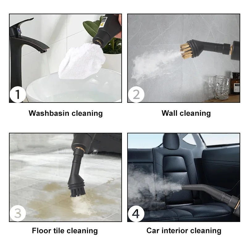 2500W High And Temperature Handheld Steam Cleaners Air Conditioner Kitchen Hood Car Steam Clean Machine Floor and More