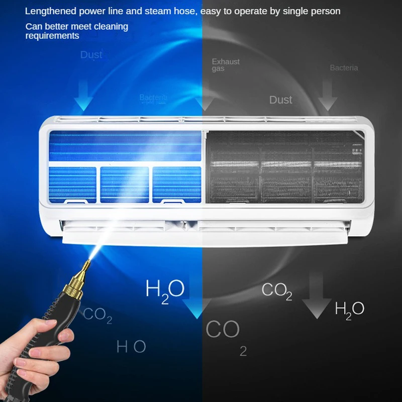 2500W Steam Cleaner High temperature Jet Washer Range Hood for Kitchen Air Conditioner Car Cleaning Machine Home 2500W Steam Cleaner High temperature Jet Washer Range Hood for Kitchen Air Conditioner Car Cleaning Machine Home
