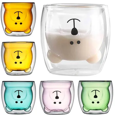 250ml Double Wall Bear Glass Cup 250ml Double Wall Bear Glass Cup
