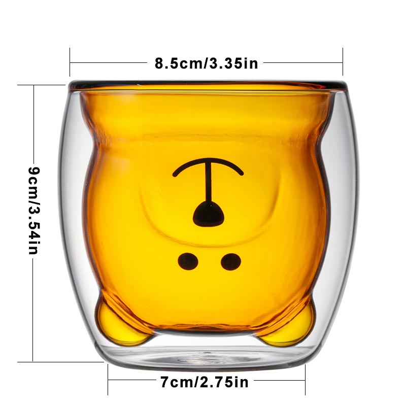 250ml Double Wall Bear Glass Cup 250ml Double Wall Bear Glass Cup