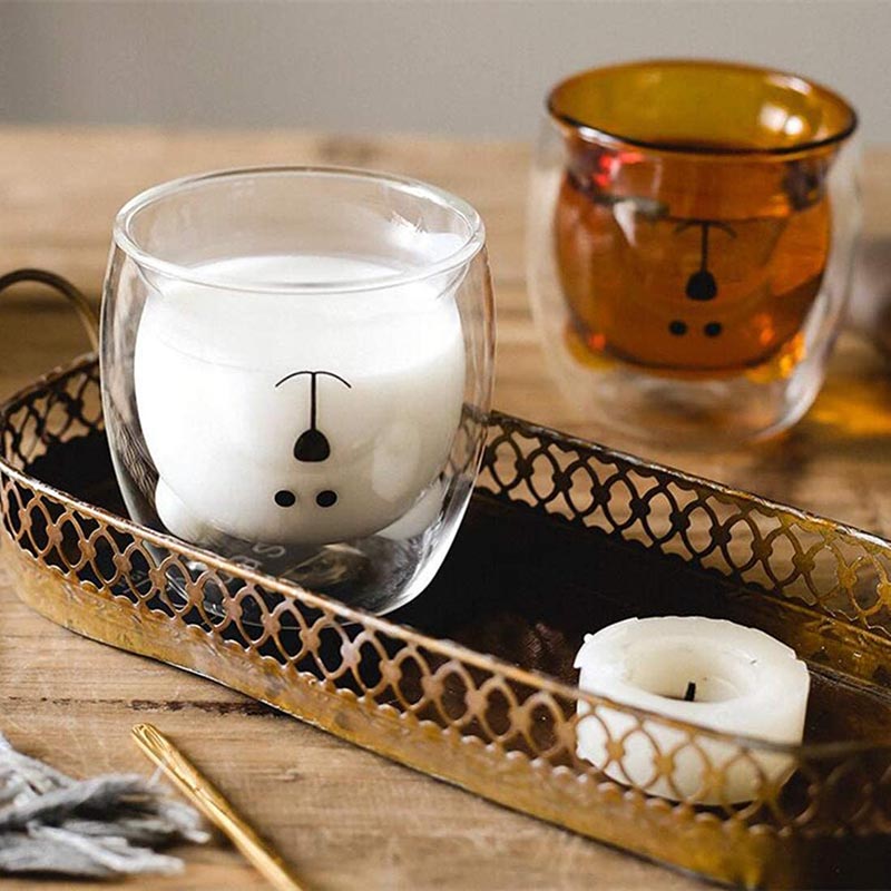 250ml Double Wall Bear Glass Cup 250ml Double Wall Bear Glass Cup