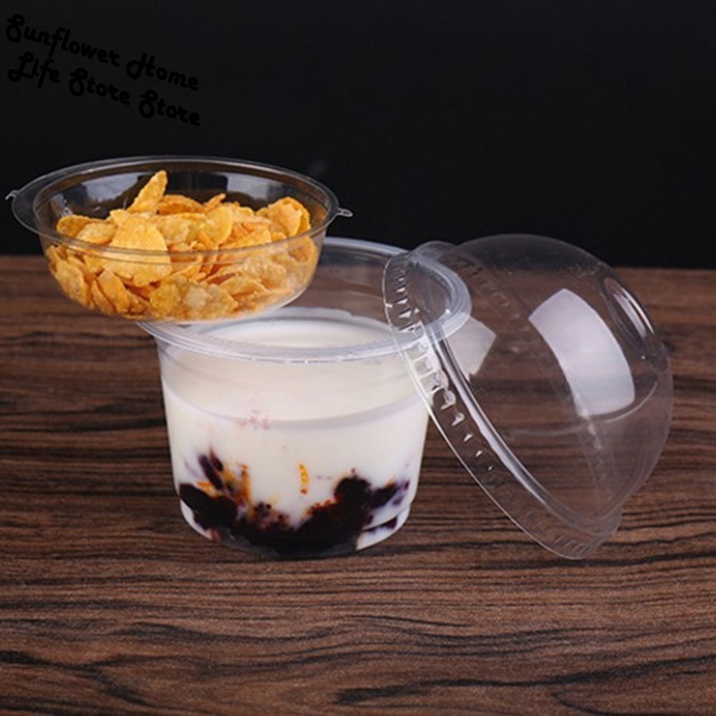 250ml Plastic Cups for Salad (25pcs)