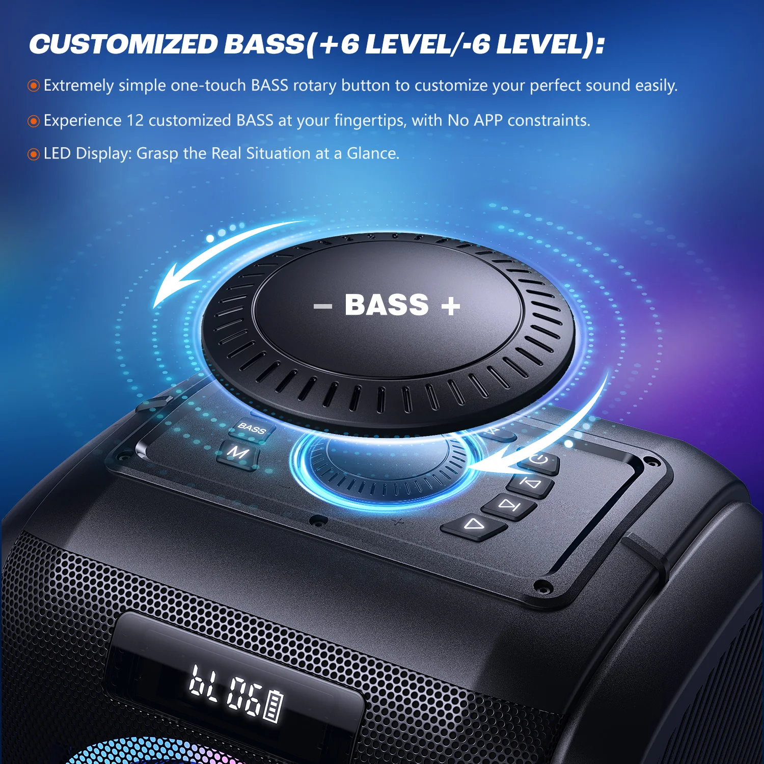 250W PEAK Large Bluetooth Speaker Loudest/Massive 120dB/12 Custom Bass, V5.3 Big Party Boombox Portable Speaker Wireless