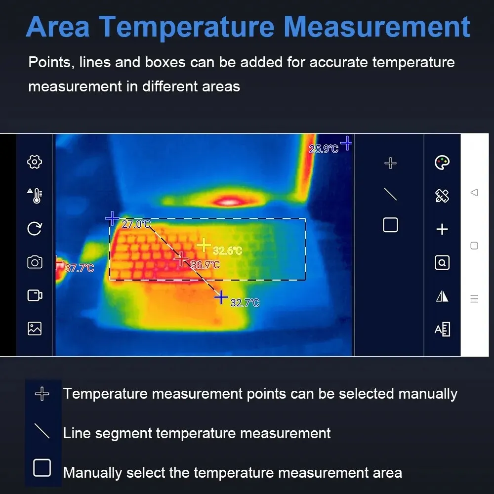 256*192 Android Type-C Thermal Imager 25Hz Mobile Thermal Imaging Camera for Solar Panel Power Device Fault Detect 256*192 Android Type-C Thermal Imager 25Hz Mobile Thermal Imaging Camera for Solar Panel Power Device Fault Detect