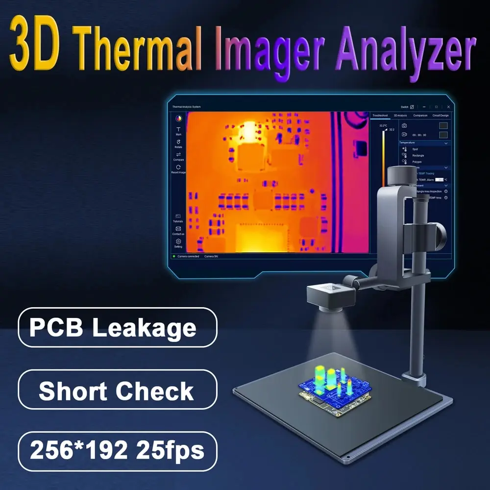 256X192 3D Thermal Imaging Analyzer for PCB Circuit Leakage Short Inspect Computer Phone Repair Thermal Camera Imager 256X192 3D Thermal Imaging Analyzer for PCB Circuit Leakage Short Inspect Computer Phone Repair Thermal Camera Imager