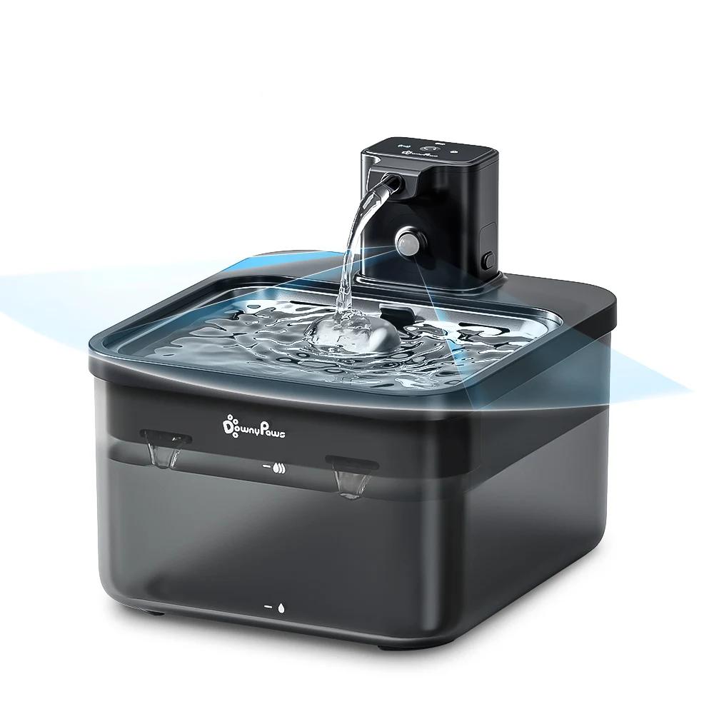 2.5L Automatic Stainless Steel Cat Water Fountain 4000mAh Wireless Pet Drinker Battery and Sensor 2 in 1 Dispenser 2.5L Automatic Stainless Steel Cat Water Fountain 4000mAh Wireless Pet Drinker Battery and Sensor 2 in 1 Dispenser