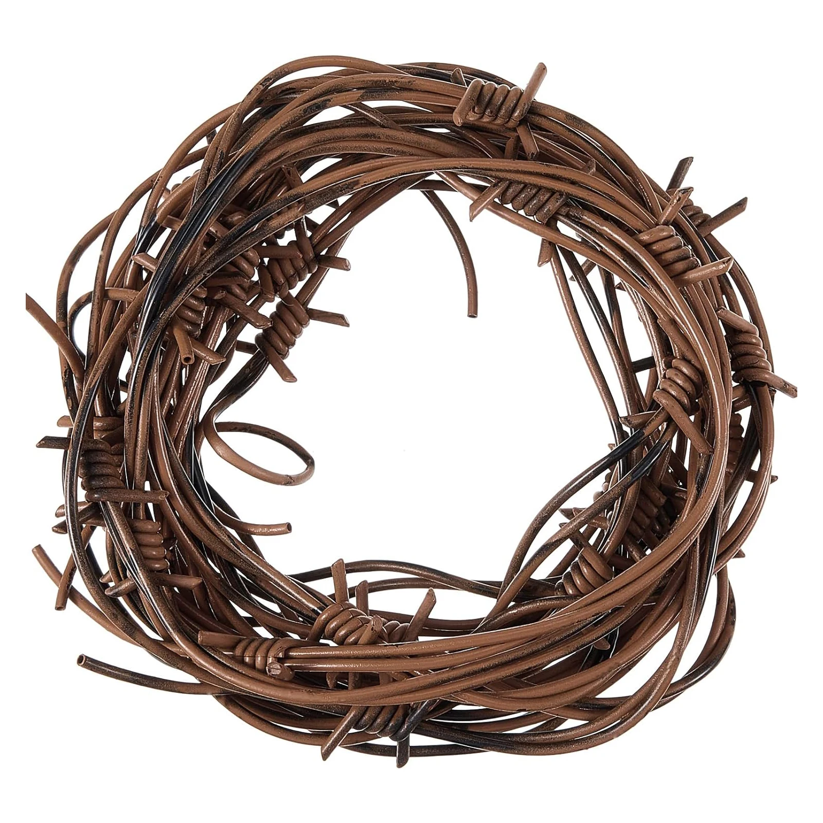 2.5M Fake Rusted Silver Barbed Barb Wire Decoration Halloween Barbed Wires Garland Haunted House Prop Western Party
