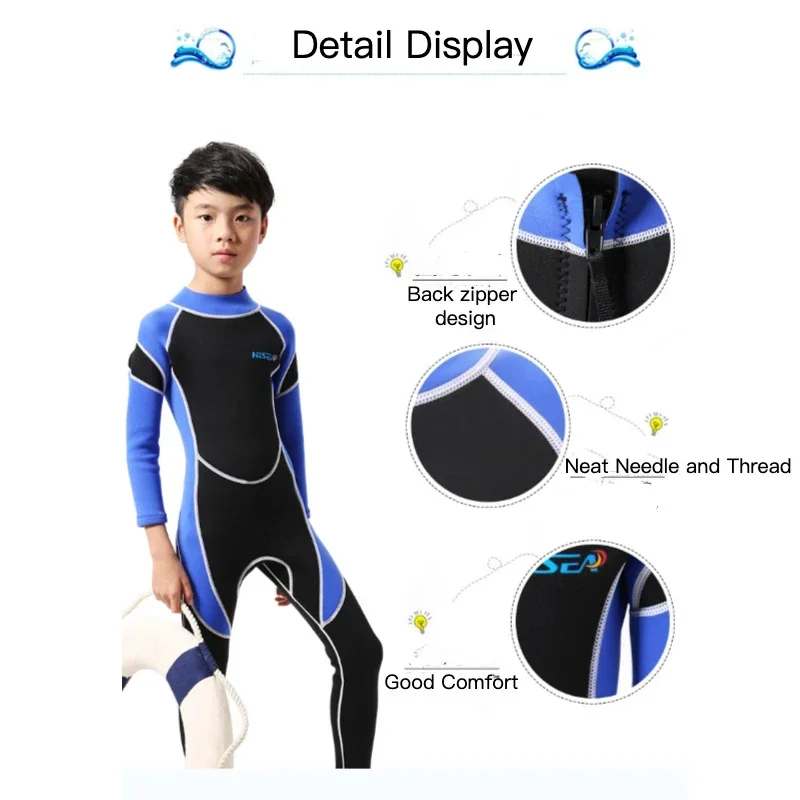 2.5MM Neoprene Wetsuits Kids Swimwears Diving Suits Long Sleeves Boys Girls Surfing Children Rash Guards Snorkel One 2.5MM Neoprene Wetsuits Kids Swimwears Diving Suits Long Sleeves Boys Girls Surfing Children Rash Guards Snorkel One