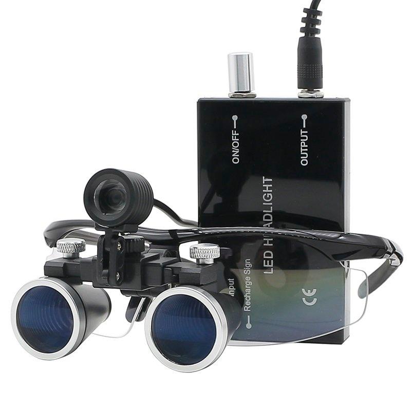 2.5X/3.5X Magnification Binocular Dental Loupe Surgery Surgical Magnifier with Headlight LED Light Operation Loupe Lamp 2.5X/3.5X Magnification Binocular Dental Loupe Surgery Surgical Magnifier with Headlight LED Light Operation Loupe Lamp