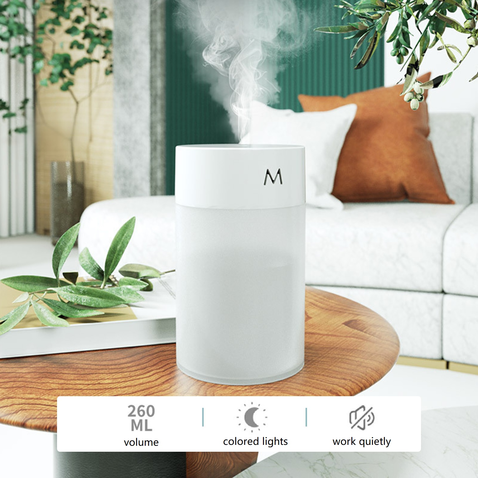 260ML Air Humidifier Ultrasonic Mini Aromatherapy Diffuser Portable Sprayer USB Essential Oil Atomizer LED Lamp for 260ML Air Humidifier Ultrasonic Mini Aromatherapy Diffuser Portable Sprayer USB Essential Oil Atomizer LED Lamp for