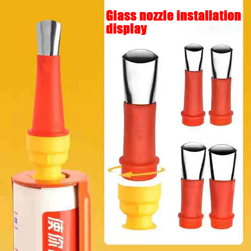 27pcs Stainless Steel Caulk Nozzle Applicator With Base Caulking Finisher Sealant Finishing Tool Kitchen Bathroom Sink