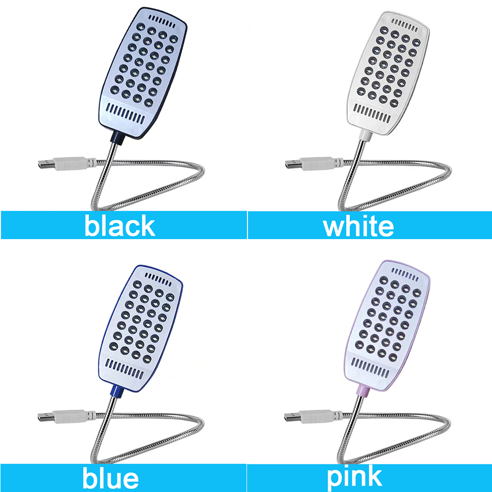 28 LEDs Super Bright Book Light DC5V USB Reading Night Lights Flexible Table Lamp For Power Bank Laptop Notebook PC
