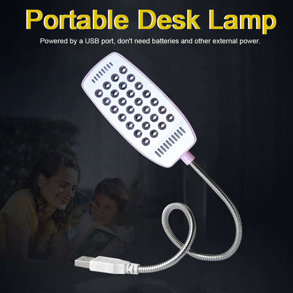 28 LEDs Super Bright Book Light DC5V USB Reading Night Lights Flexible Table Lamp For Power Bank Laptop Notebook PC