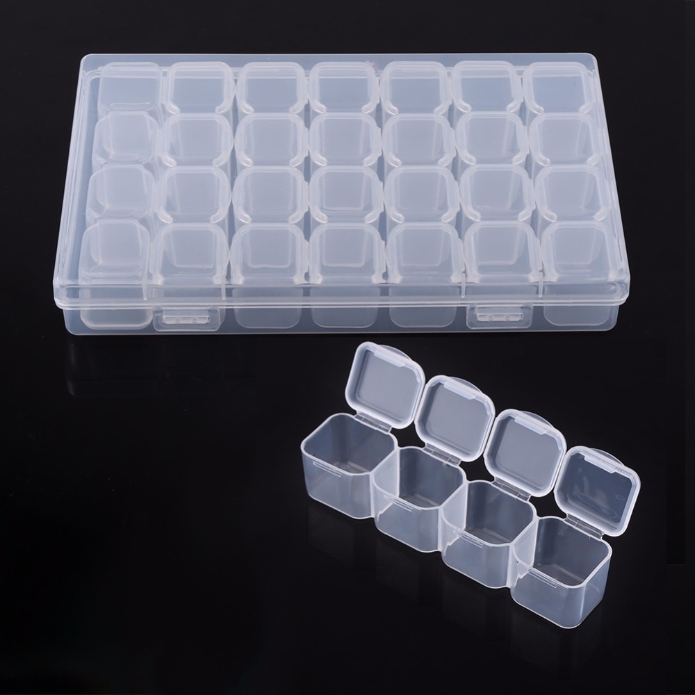 28 Slots Medicine Box Jewelry Organizer