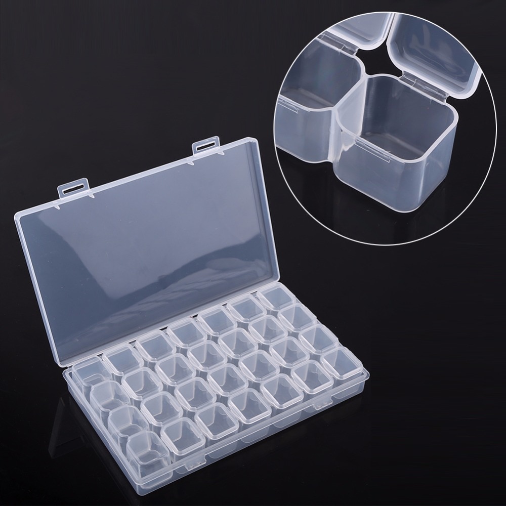 28 Slots Medicine Box Jewelry Organizer 28 Slots Medicine Box Jewelry Organizer