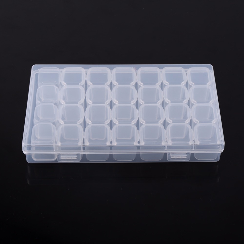 28 Slots Medicine Box Jewelry Organizer 28 Slots Medicine Box Jewelry Organizer