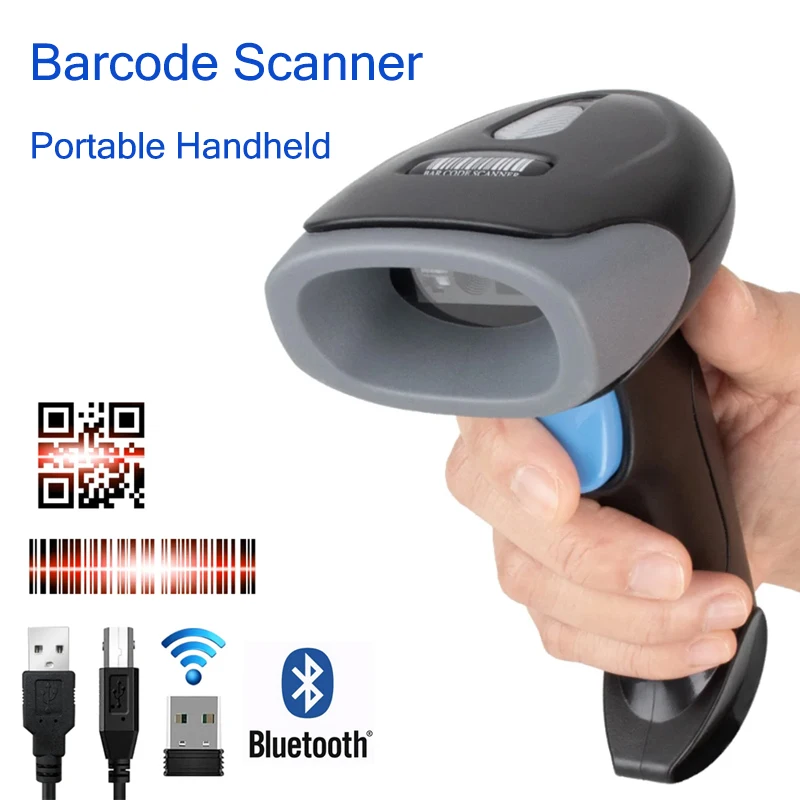 2D Barcode Reader USB Wired/Wireless 2.4G WIFI Bluetooth Handheld Bar Code QR Code Scanner CMOS Image High-speed 2D Barcode Reader USB Wired/Wireless 2.4G WIFI Bluetooth Handheld Bar Code QR Code Scanner CMOS Image High-speed