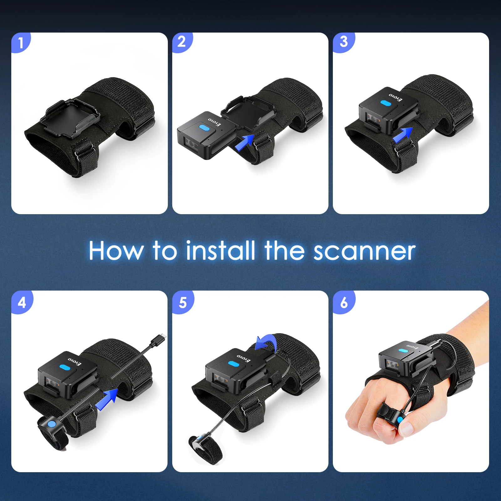 2D Bluetooth Barcode Scanner Left and Right Hand Glove Wearable Scanner Patable 1D QR Finger Bar Code Reader Wireless 2D Bluetooth Barcode Scanner Left and Right Hand Glove Wearable Scanner Patable 1D QR Finger Bar Code Reader Wireless
