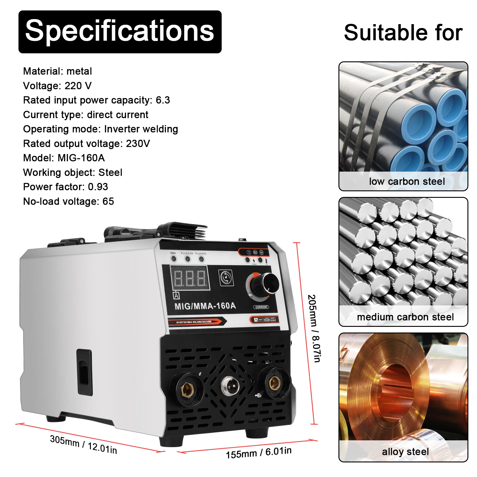 2in1 MIG MMA Welders Carbon Dioxide Gases-Shielded and Manual Welding Multipurpose IGBT Direct Current Inverter Welders 2in1 MIG MMA Welders Carbon Dioxide Gases-Shielded and Manual Welding Multipurpose IGBT Direct Current Inverter Welders