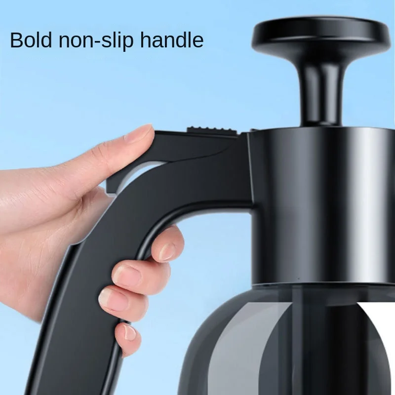 2L Hand Pump Foam Sprayer with 3 Types of Nozzle Hand Pneumatic Foam Cannon Snow Foam Car Wash Spray Bottle Car Window