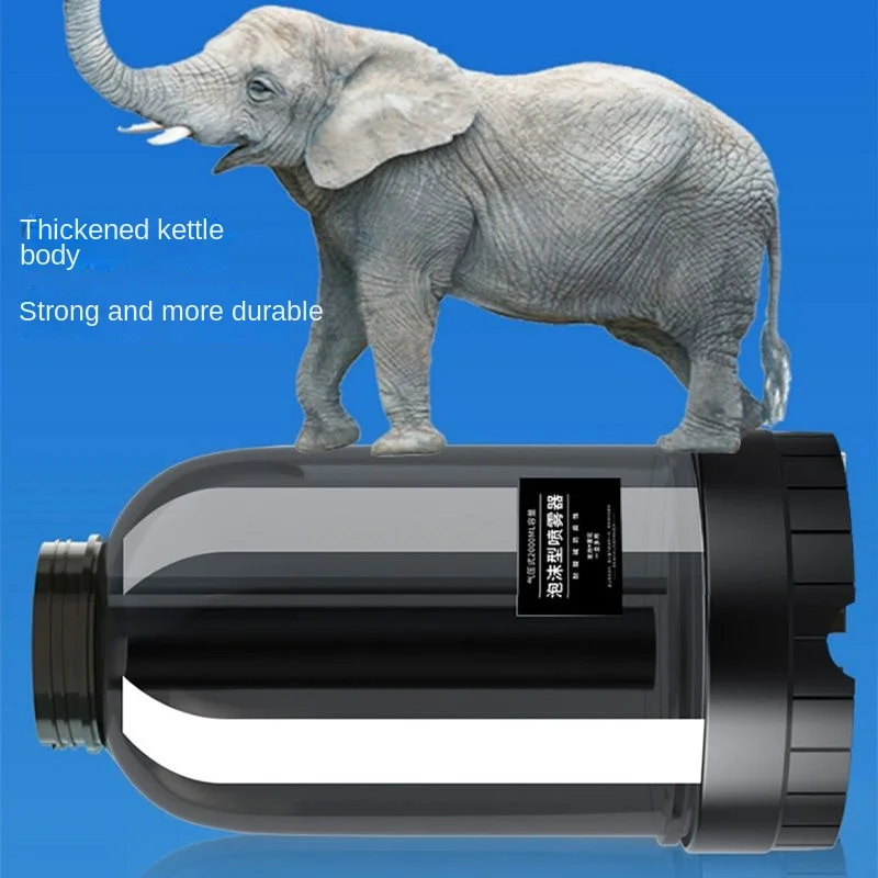 2L Hand Pump Foam Sprayer with 3 Types of Nozzle Hand Pneumatic Foam Cannon Snow Foam Car Wash Spray Bottle Car Window