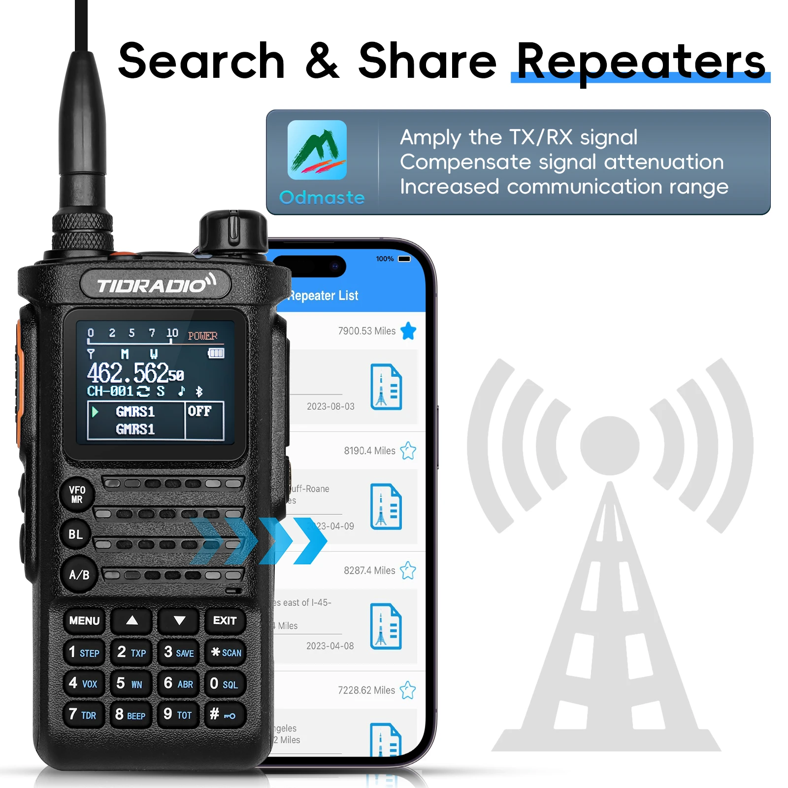 2nd Gen TD-H8 10W Professional Walkie Talkie Portable Long Range Radio Phone Wireless Programmable Search Repeaters