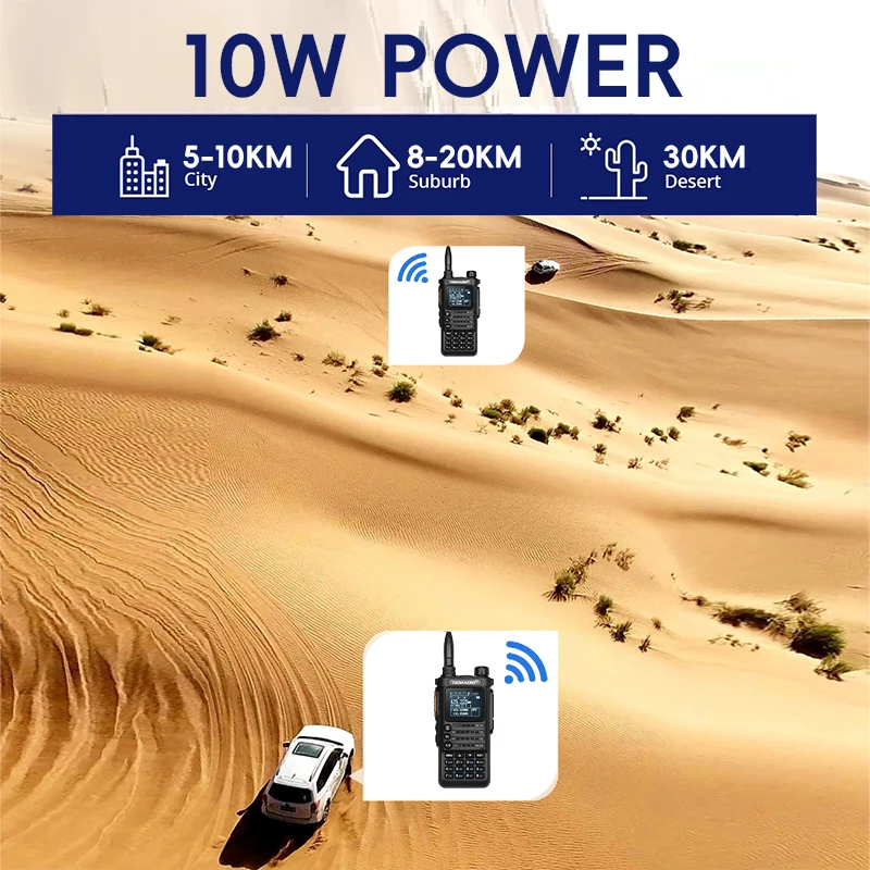 2nd Gen TD-H8 10W Professional Walkie Talkie Portable Long Range Radio Phone Wireless Programmable Search Repeaters