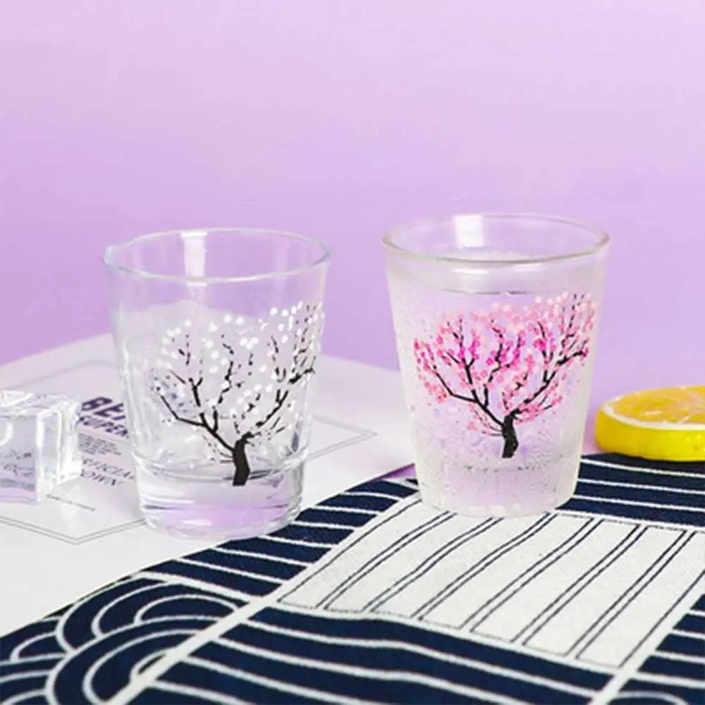 2oz Glass Wine Glass Cup Temperature Change Color Sakura Vodka Shot Glasses Clear Mini Glass Vodka Cup Bar Barware Wine 2oz Glass Wine Glass Cup Temperature Change Color Sakura Vodka Shot Glasses Clear Mini Glass Vodka Cup Bar Barware Wine