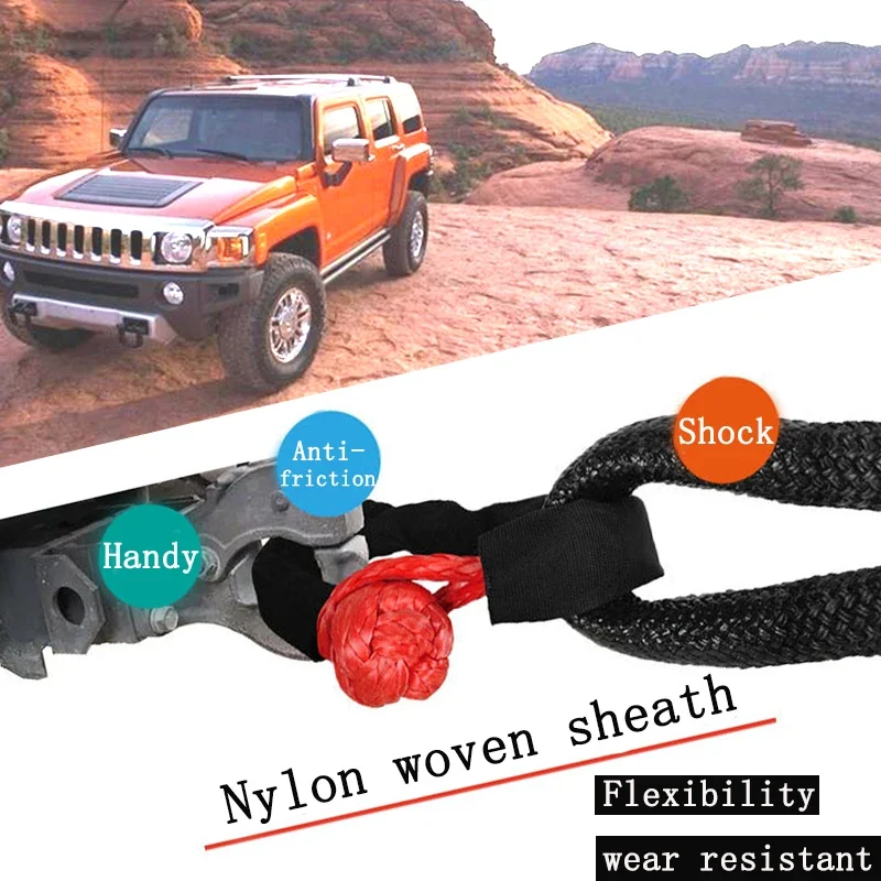 2Pcs 19T 42,000Lbs Break Strength Synthetic Soft Shackle 1/2″ X 22'' Rugged Shackles with Protective Sleeve for Vehicle 2Pcs 19T 42,000Lbs Break Strength Synthetic Soft Shackle 1/2″ X 22'' Rugged Shackles with Protective Sleeve for Vehicle