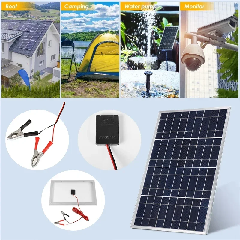 2pcs 600W Solar Panel Kit Complete 12V Polycrystalline USB Power Portable Outdoor Rechargeable Solar Cell Solar 2pcs 600W Solar Panel Kit Complete 12V Polycrystalline USB Power Portable Outdoor Rechargeable Solar Cell Solar