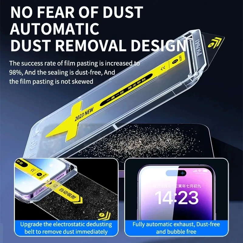2pcs 8K Oleophobic Coating Dust free Installation Screen Protector For iPhone 13 11 12 14 Pro Max Mini XS MAX X 15 Anti 2pcs 8K Oleophobic Coating Dust free Installation Screen Protector For iPhone 13 11 12 14 Pro Max Mini XS MAX X 15 Anti