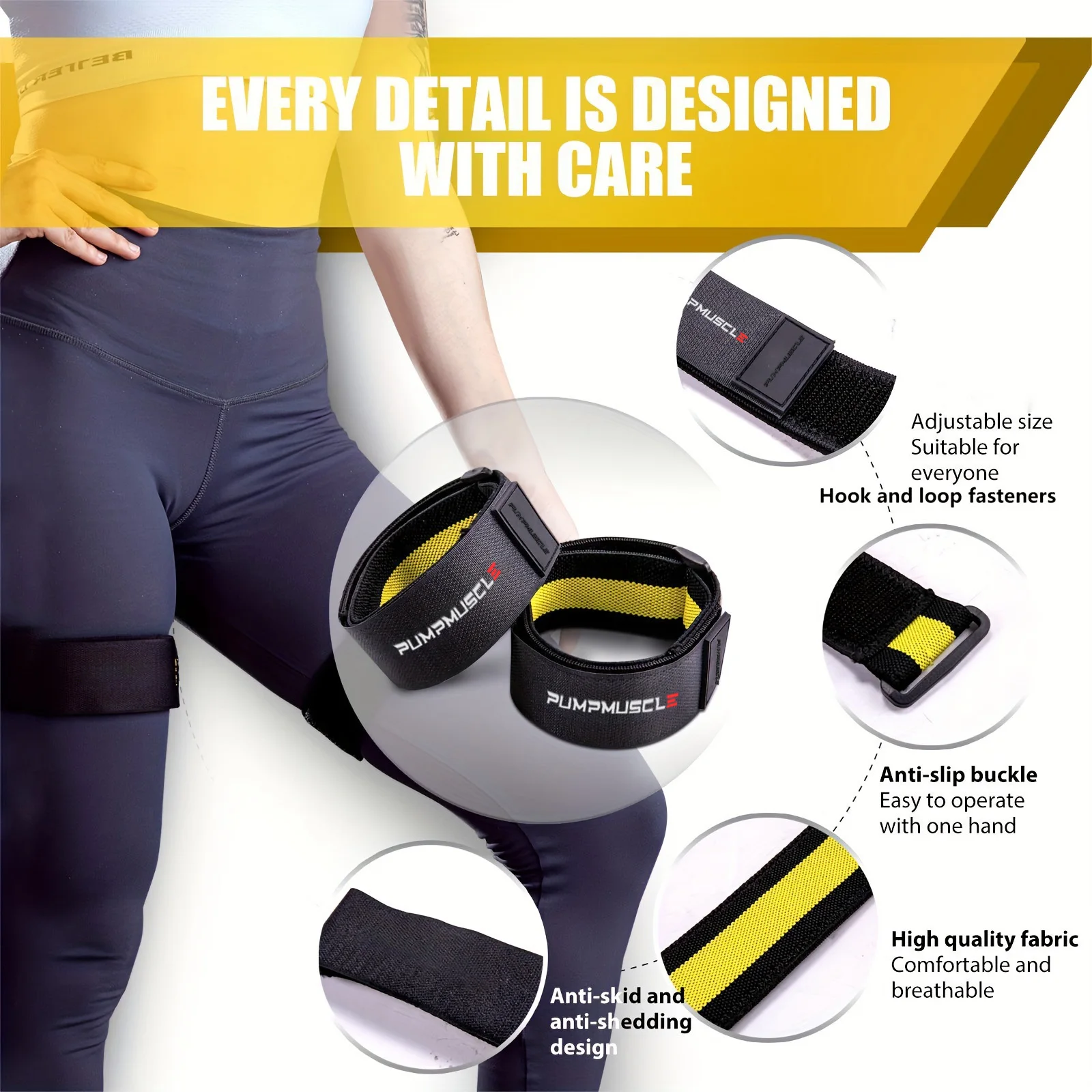 2pcs Adjustable Leg Blood Flow Restriction Bands – Enhance Muscle Growth and Strength, Ideal for Leg Workouts, Glute 2pcs Adjustable Leg Blood Flow Restriction Bands – Enhance Muscle Growth and Strength, Ideal for Leg Workouts, Glute