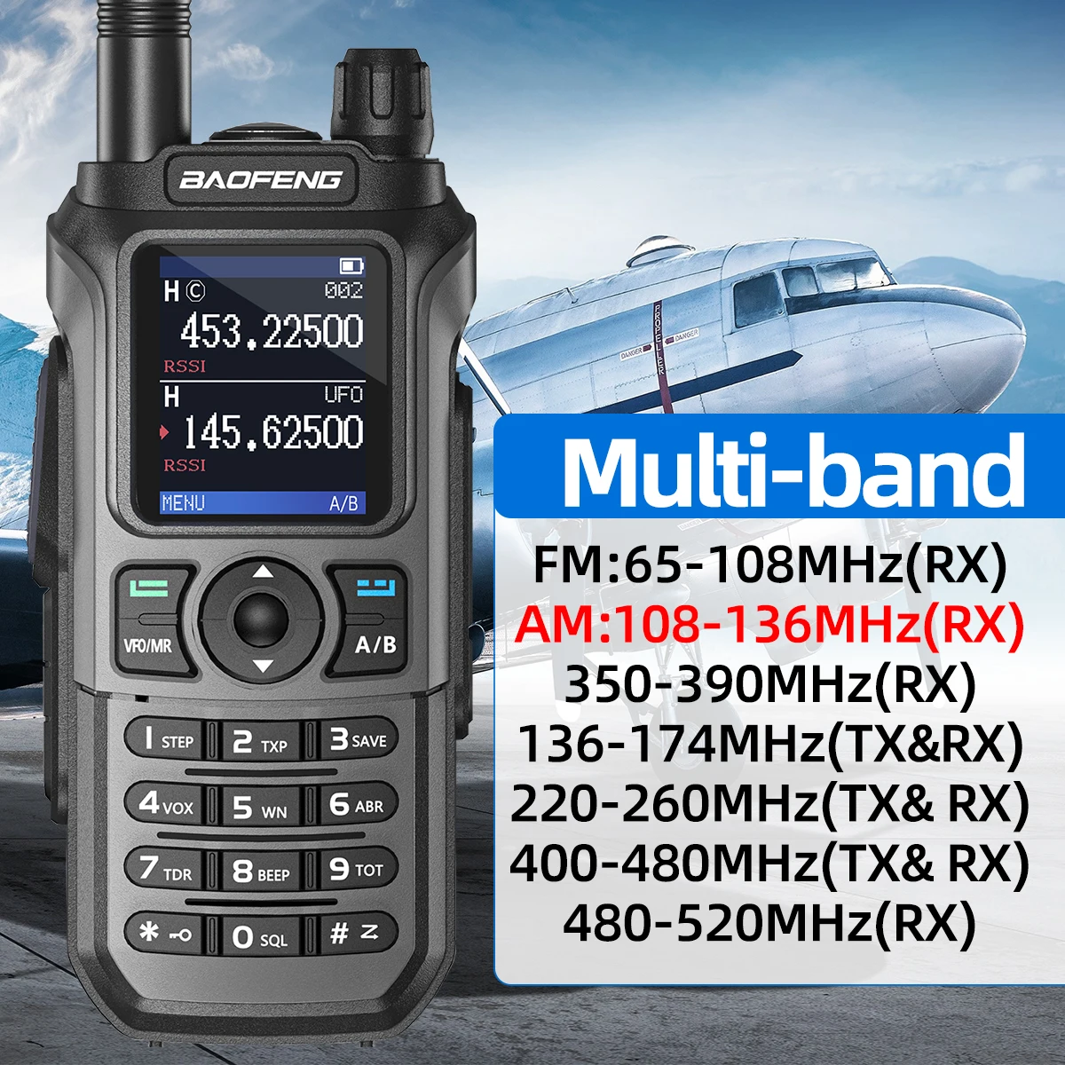 2PCS Baofeng UV-21 Pro Walkie Talkie Multi Band Wireless Copy Frequency Long Range 999CH AM High Power UV 5R K6 5RH Ham