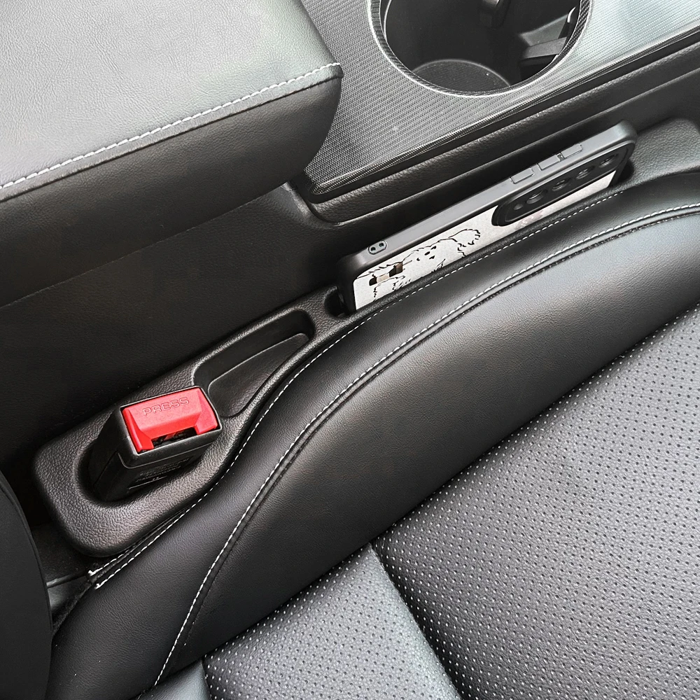 2Pcs Car Seat Gap Filler Seat Crevice Storage Box Bag Between Seats Console Organizer Decoration Interior Auto