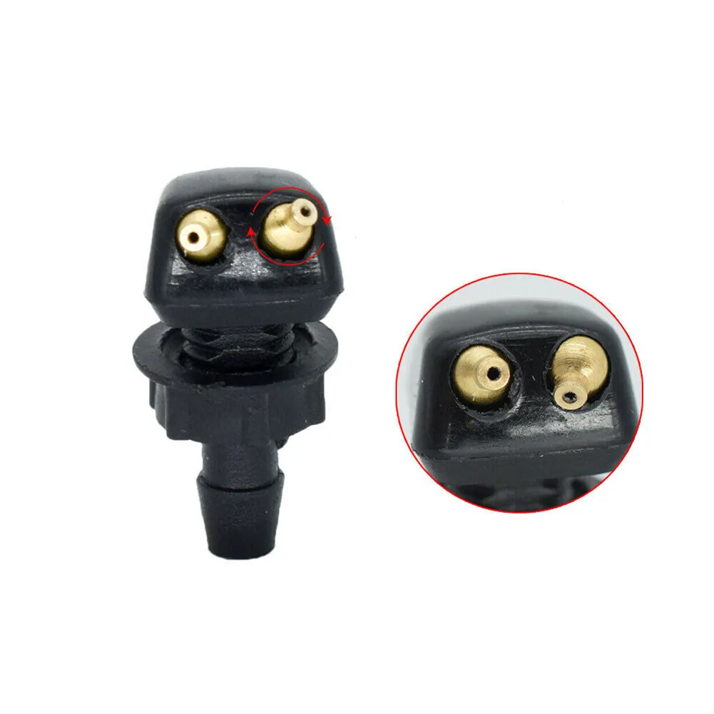 2Pcs Car Windshield Wiper Washer Spray Nozzle Fits Most Car Models Car Dual Holes Windshield Washer Nozzle Wiper Water 2Pcs Car Windshield Wiper Washer Spray Nozzle Fits Most Car Models Car Dual Holes Windshield Washer Nozzle Wiper Water
