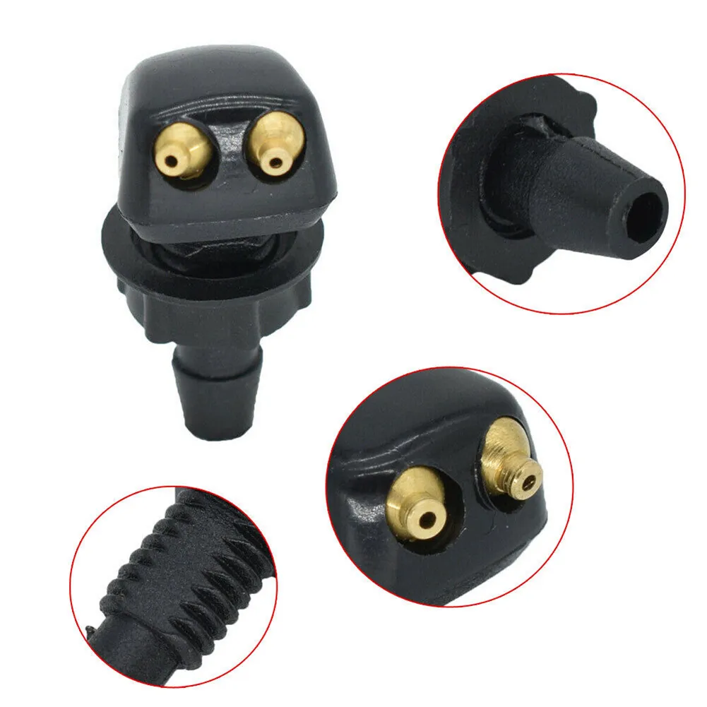 2Pcs Car Windshield Wiper Washer Spray Nozzle Fits Most Car Models Car Dual Holes Windshield Washer Nozzle Wiper Water 2Pcs Car Windshield Wiper Washer Spray Nozzle Fits Most Car Models Car Dual Holes Windshield Washer Nozzle Wiper Water