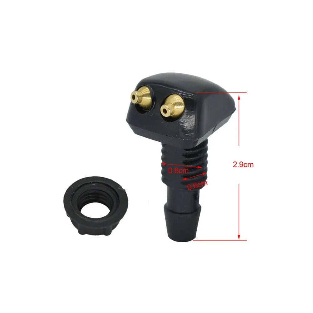 2Pcs Car Windshield Wiper Washer Spray Nozzle Fits Most Car Models Car Dual Holes Windshield Washer Nozzle Wiper Water 2Pcs Car Windshield Wiper Washer Spray Nozzle Fits Most Car Models Car Dual Holes Windshield Washer Nozzle Wiper Water