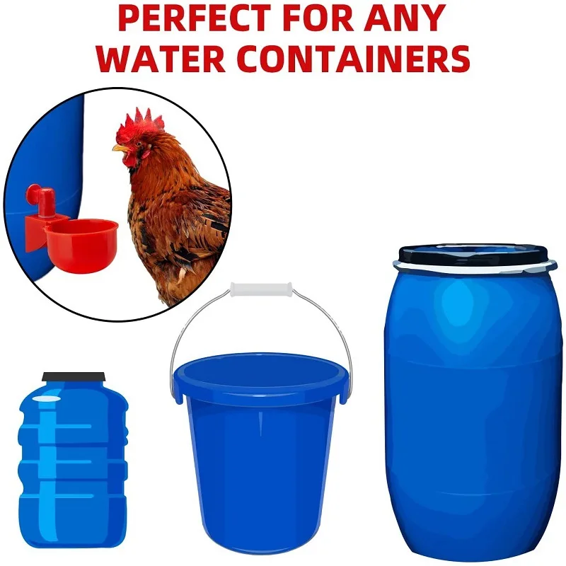 2pcs Chicken Drinking Cup Automatic Drinker Chicken Feeder Plastic Poultry Waterer Drinking Water Feeder for Chicks 2pcs Chicken Drinking Cup Automatic Drinker Chicken Feeder Plastic Poultry Waterer Drinking Water Feeder for Chicks