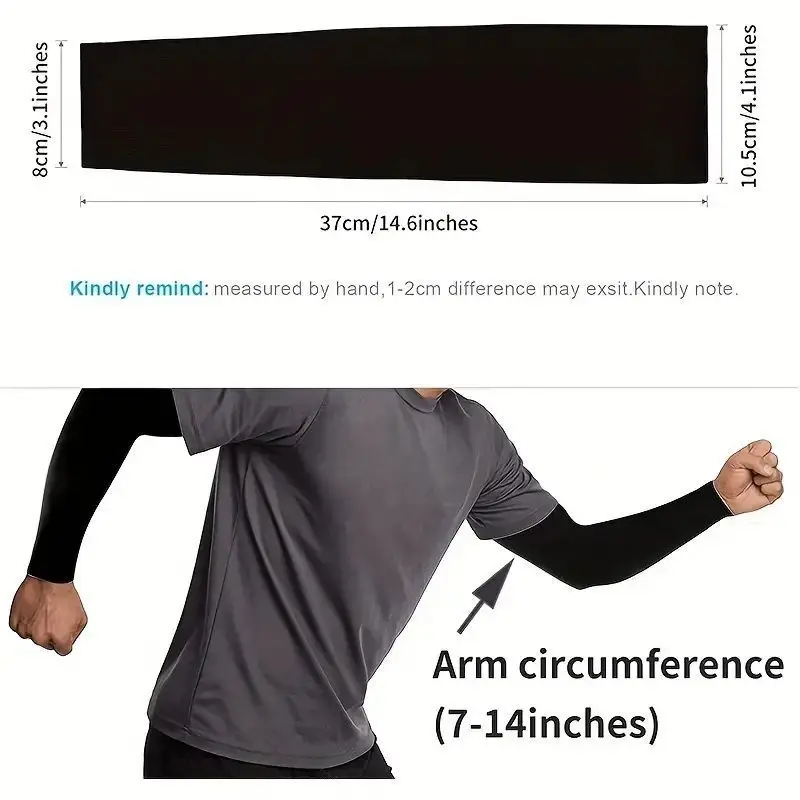 2pcs Cooling Arm Covers for Men and Women Summer Sun Protection Sunshade Ice Silk Sleeves for Cycling Outdoor Sports