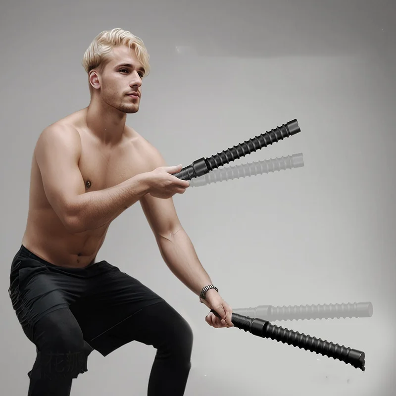 2pcs Fitness Strength Training Fitness Throwing Rope Physical Spring Elastic Crude Training Battle Rope Exercise Gym