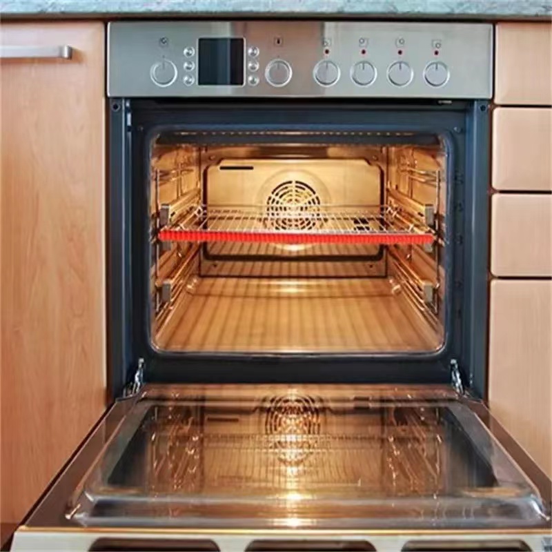 2pcs Heat Resistant Silicone Oven Rack Guard Shelf Edge Burn Protection Kitchen Avoid Scald Protector Tools