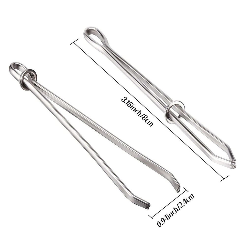 2pcs High Quality Garment Clips Sewing DIY Tools Elastic Band Tape Punch Cross Stitch Threader Wear Elastic Clamp (Wear