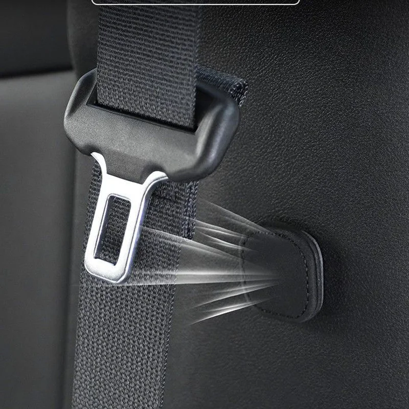 2Pcs Magnetic Car Seat Belt Holder Fixing Clip Pu Leather Seatbelt Limiter Stopper For Safety Belt Clip Prevent Falling