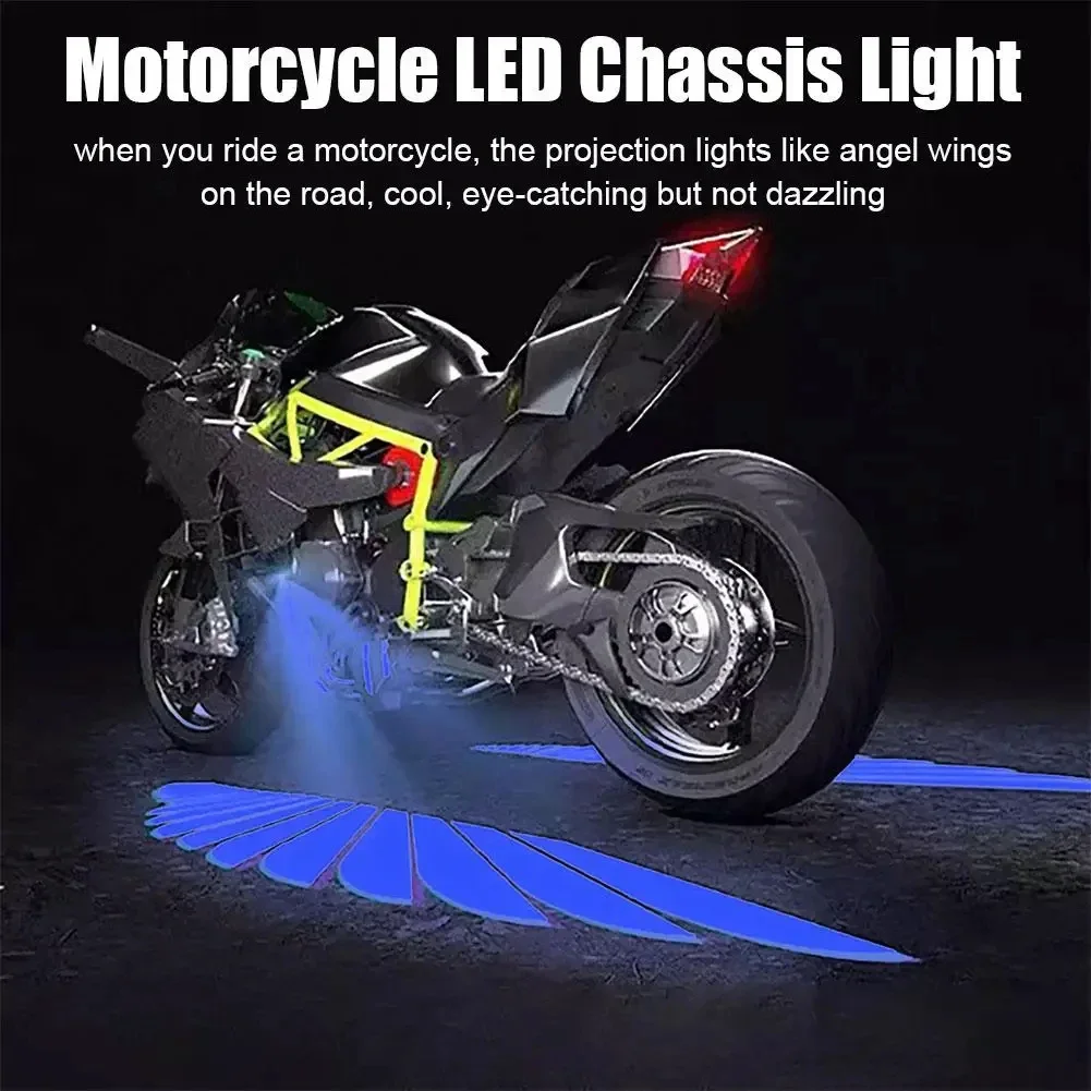 2PCS Motorcycle Angel wings LED projection light electric car street modification welcome decoration anti-collision